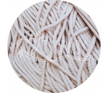 Полиэфирный шнур с сердечником, цвет Топлёное молоко, 3мм, 200м, пасма